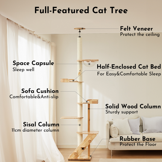 High-End Ceiling-reaching Cat Tree Pro