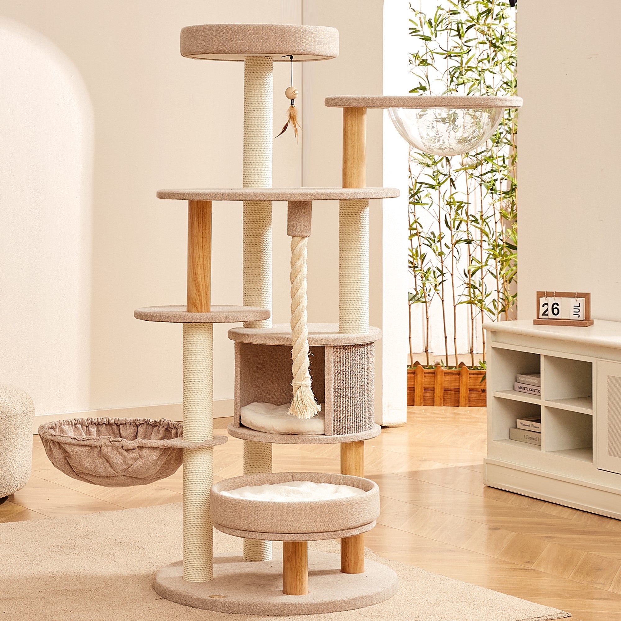 Enchanting Forest Cat Tree Lux (Solid Wood Posts)