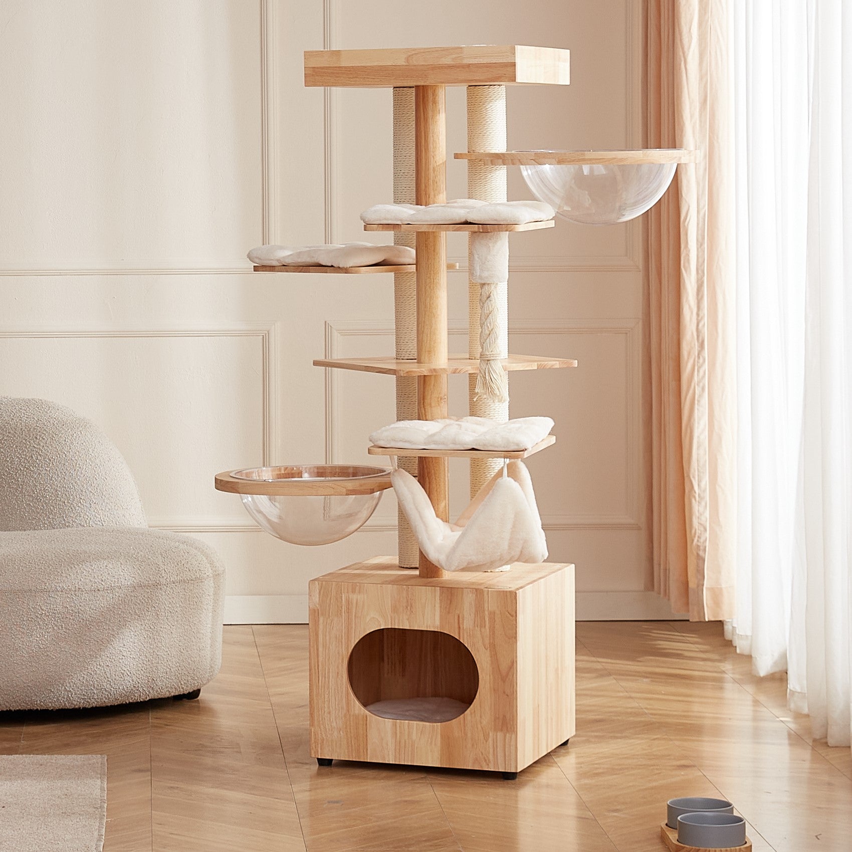 Premium Wood-crafted Cat Tree Plus